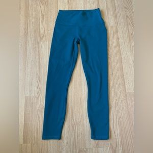 Powerhold by Fabletics 7/8 Leggings Size XS High Waisted Aqua Blue Inner Pocket